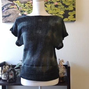 Black and gray short sleeve sweater by Cato size L